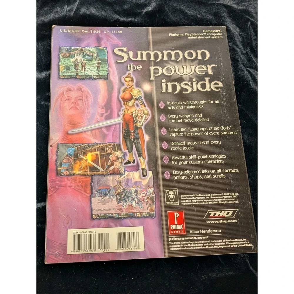 SUMMONER 2 Prima Official Strategy Guide (2002, Trade Paperback) PS2 game manual